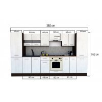 Bucatarie MARINA NEW 340 5A Wenge / Decor K001